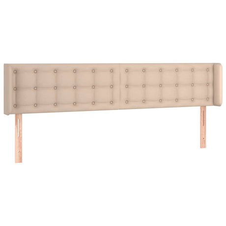Vidaxl hoofdbord met randen 203x16x78 88 cm kunstleer cappuccinokleur
