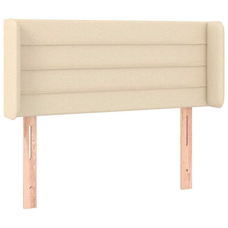 Vidaxl hoofdbord met randen 93x16x78 88 cm stof crèmekleurig