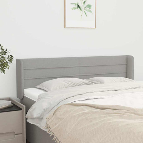 Vidaxl hoofdbord met randen 147x16x78 88 cm stof lichtgrijs