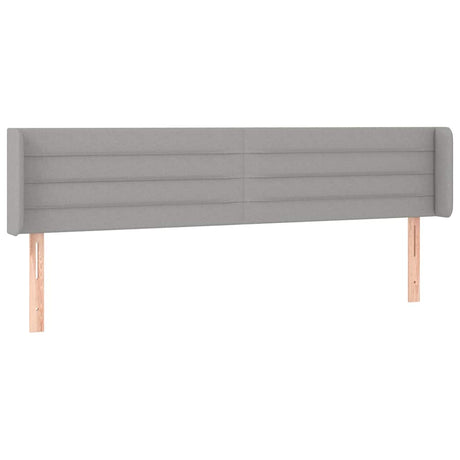 Vidaxl hoofdbord met randen 203x16x78 88 cm stof lichtgrijs
