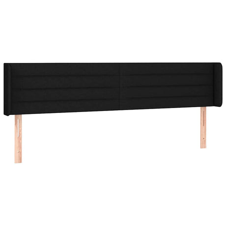 Vidaxl hoofdbord met randen 203x16x78 88 cm stof zwart