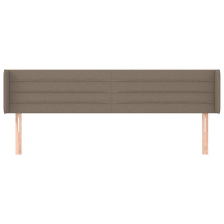 Vidaxl hoofdbord met randen 203x16x78 88 cm stof taupe