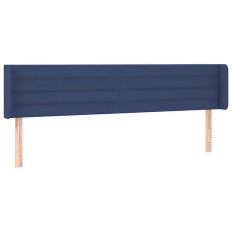 Vidaxl hoofdbord met randen 203x16x78 88 cm stof blauw