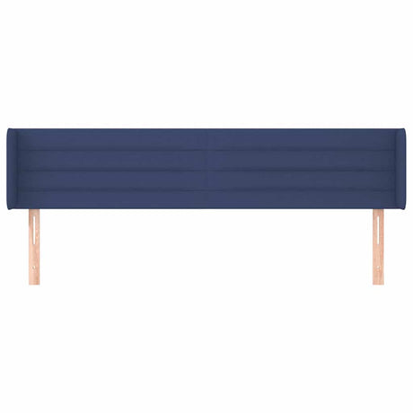 Vidaxl hoofdbord met randen 203x16x78 88 cm stof blauw