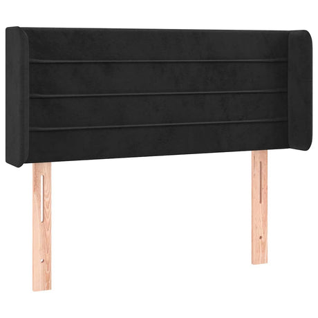 Vidaxl hoofdbord met randen 83x16x78 88 cm fluweel zwart