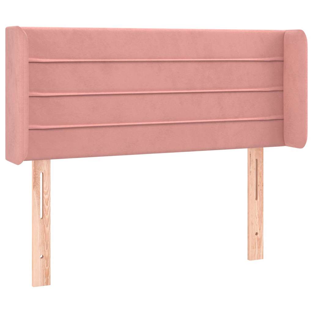 Vidaxl hoofdbord met randen 83x16x78 88 cm fluweel roze
