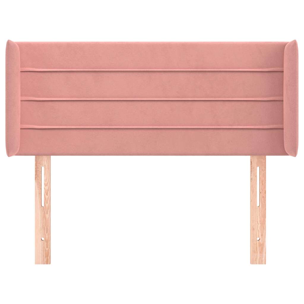 Vidaxl hoofdbord met randen 83x16x78 88 cm fluweel roze