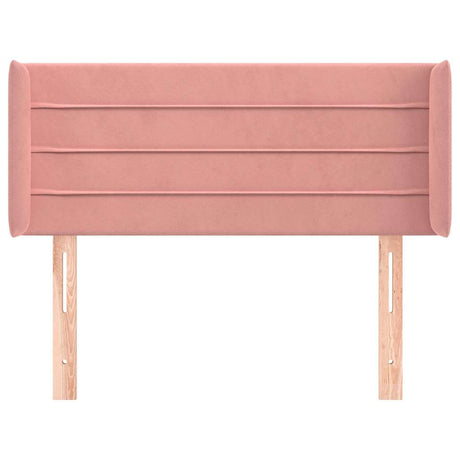 Vidaxl hoofdbord met randen 83x16x78 88 cm fluweel roze