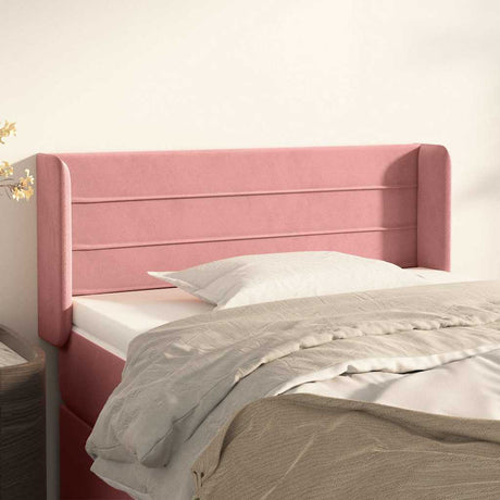 Vidaxl hoofdbord met randen 83x16x78 88 cm fluweel roze