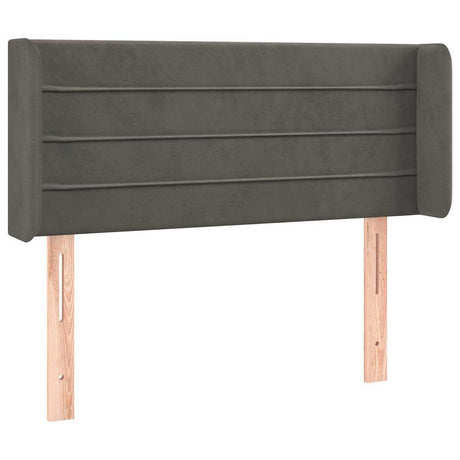 Vidaxl hoofdbord met randen 93x16x78 88 cm fluweel donkergrijs
