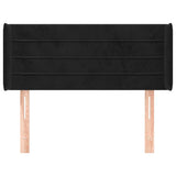 Vidaxl hoofdbord met randen 93x16x78 88 cm fluweel zwart