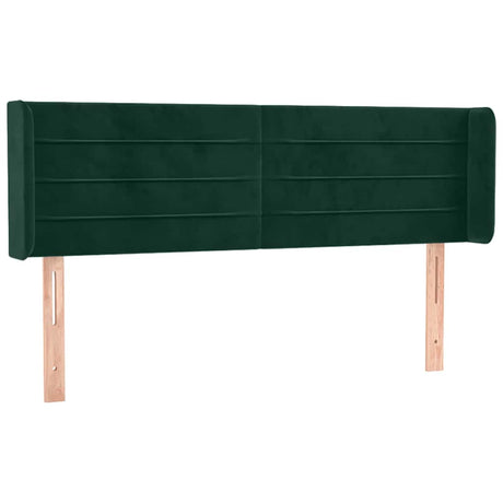 Vidaxl hoofdbord met randen 147x16x78 88 cm fluweel donkergroen