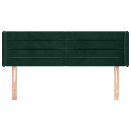 Vidaxl hoofdbord met randen 147x16x78 88 cm fluweel donkergroen