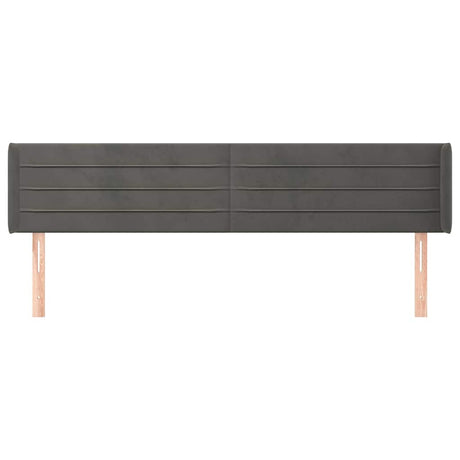 Vidaxl hoofdbord met randen 163x16x78 88 cm fluweel donkergrijs