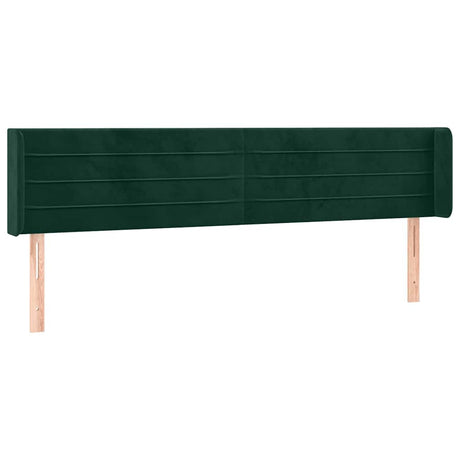 Vidaxl hoofdbord met randen 163x16x78 88 cm fluweel donkergroen