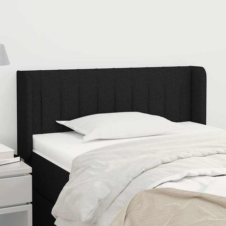 Vidaxl hoofdbord met randen 83x16x78 88 cm stof zwart
