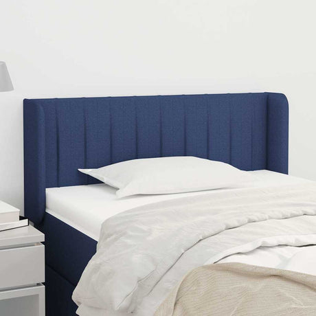 Vidaxl hoofdbord met randen 103x16x78 88 cm stof blauw