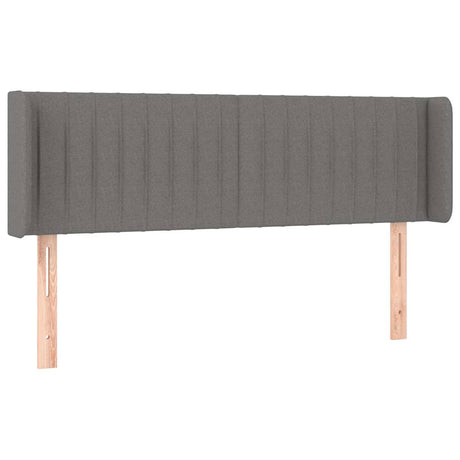 Vidaxl hoofdbord met randen 147x16x78 88 cm stof donkergrijs