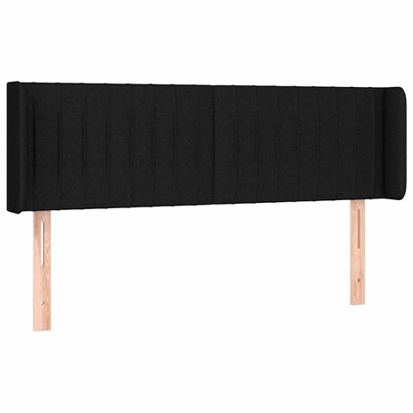 Vidaxl hoofdbord met randen 147x16x78 88 cm stof zwart