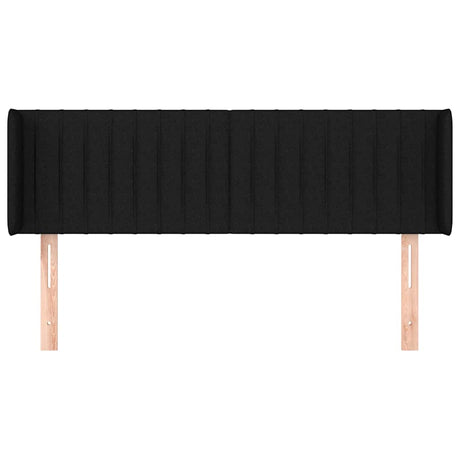 Vidaxl hoofdbord met randen 147x16x78 88 cm stof zwart