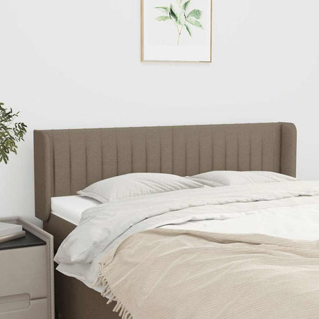 Vidaxl hoofdbord met randen 147x16x78 88 cm stof taupe