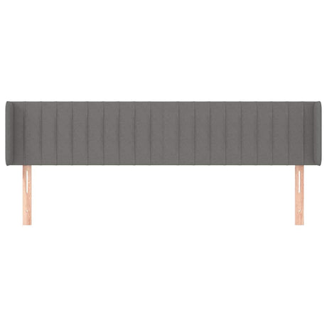 Vidaxl hoofdbord met randen 163x16x78 88 cm stof donkergrijs