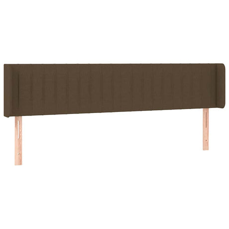 Vidaxl hoofdbord met randen 163x16x78 88 cm stof donkerbruin