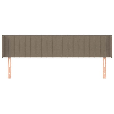 Vidaxl hoofdbord met randen 163x16x78 88 cm stof taupe