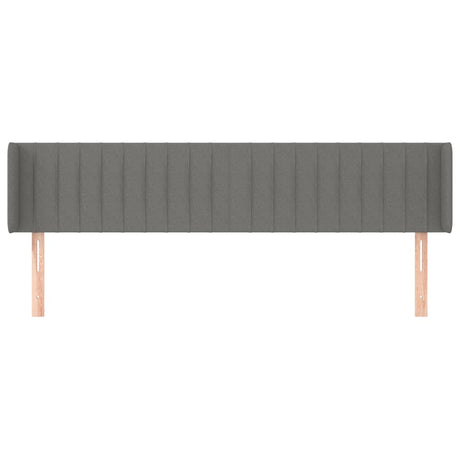 Vidaxl hoofdbord met randen 183x16x78 88 cm stof donkergrijs
