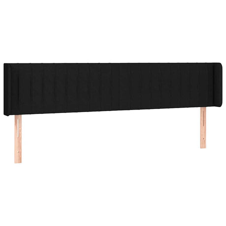 Vidaxl hoofdbord met randen 203x16x78 88 cm stof zwart