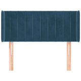 Vidaxl hoofdbord met randen 83x16x78 88 cm fluweel donkerblauw