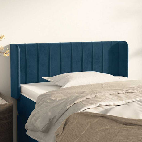 Vidaxl hoofdbord met randen 103x16x78 88 cm fluweel donkerblauw
