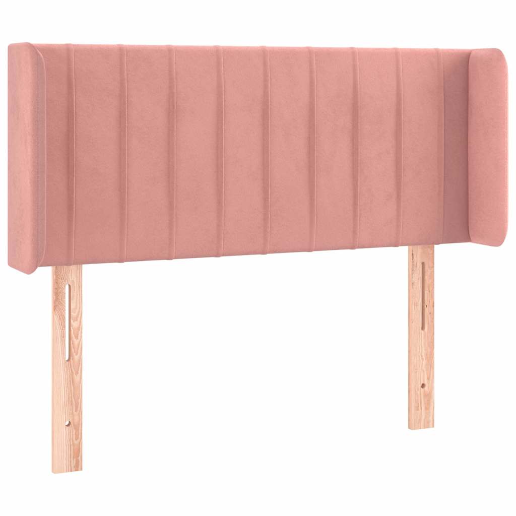 Vidaxl hoofdbord met randen 103x16x78 88 cm fluweel roze