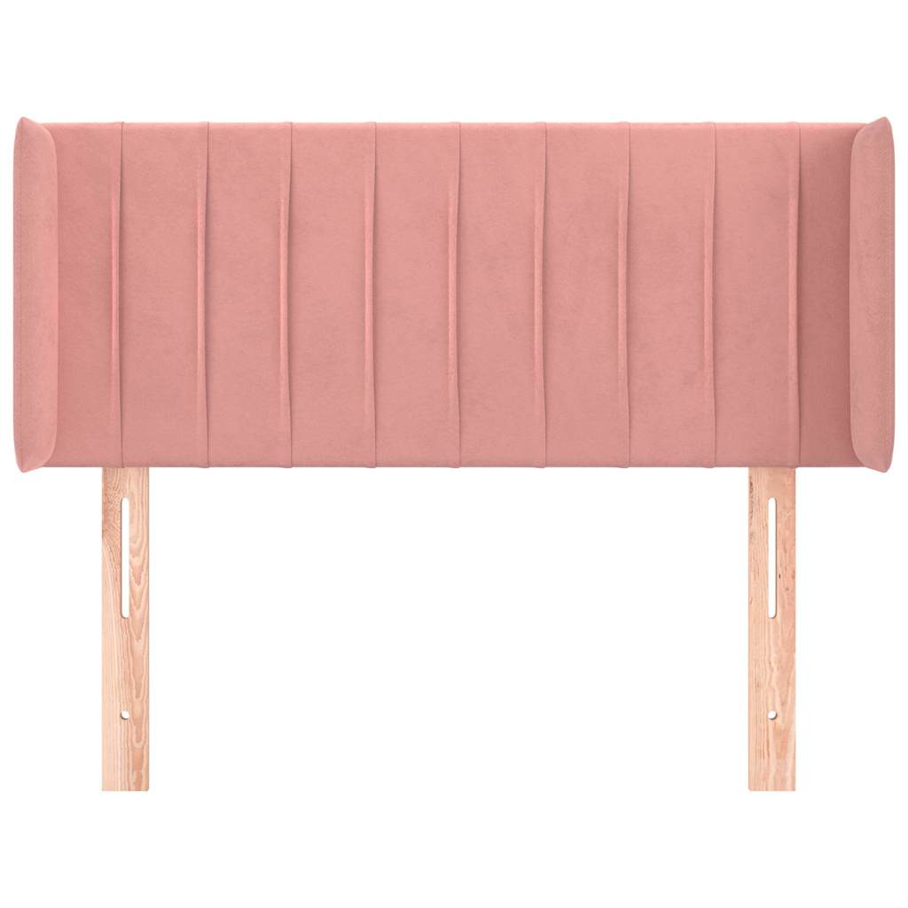 Vidaxl hoofdbord met randen 103x16x78 88 cm fluweel roze