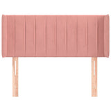 Vidaxl hoofdbord met randen 103x16x78 88 cm fluweel roze