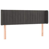 Vidaxl hoofdbord met randen 147x16x78 88 cm fluweel donkergrijs