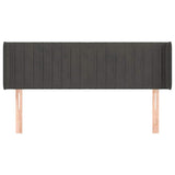 Vidaxl hoofdbord met randen 147x16x78 88 cm fluweel donkergrijs