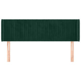 Vidaxl hoofdbord met randen 147x16x78 88 cm fluweel donkergroen