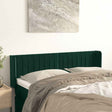 Vidaxl hoofdbord met randen 147x16x78 88 cm fluweel donkergroen