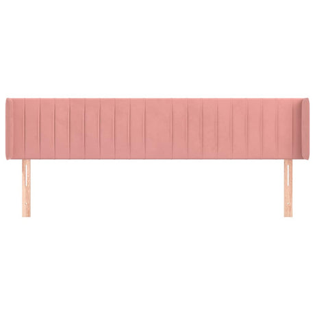 Vidaxl hoofdbord met randen 163x16x78 88 cm fluweel roze