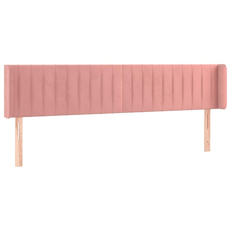 Vidaxl hoofdbord met randen 183x16x78 88 cm fluweel roze