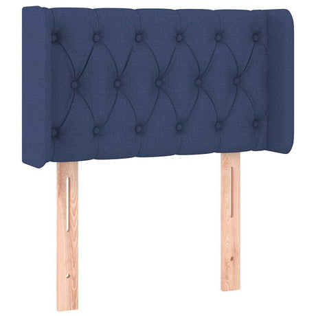 Vidaxl hoofdbord met randen 83x16x78 88 cm stof blauw
