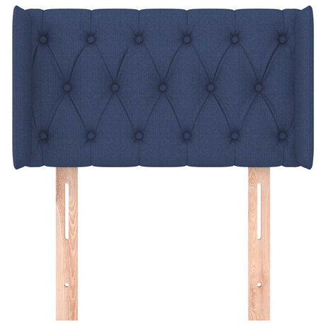 Vidaxl hoofdbord met randen 83x16x78 88 cm stof blauw