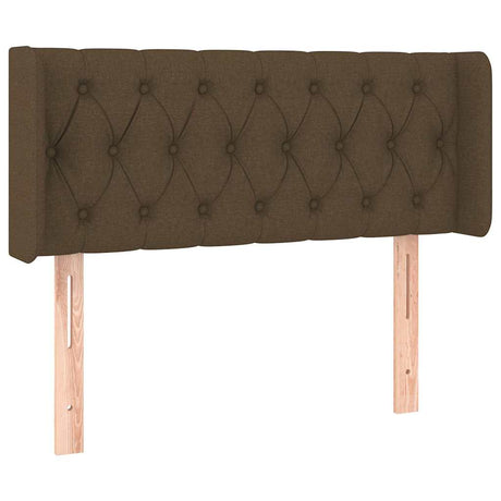 Vidaxl hoofdbord met randen 93x16x78 88 cm stof donkerbruin
