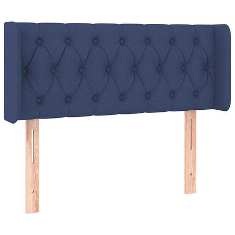 Vidaxl hoofdbord met randen 103x16x78 88 cm stof blauw