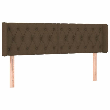 Vidaxl hoofdbord met randen 147x16x78 88 cm stof donkerbruin