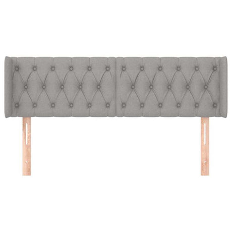 Vidaxl hoofdbord met randen 163x16x78 88 cm stof lichtgrijs