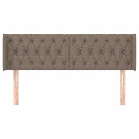 Vidaxl hoofdbord met randen 163x16x78 88 cm stof taupe