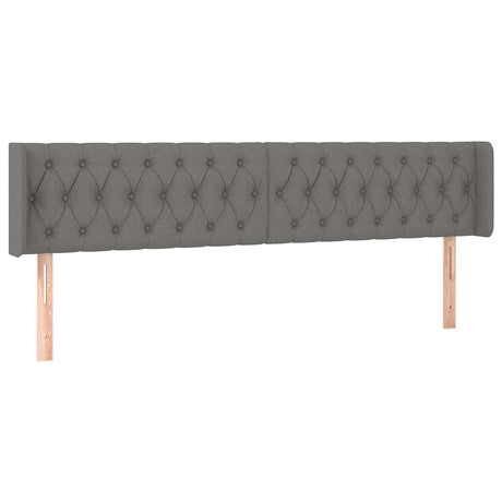 Vidaxl hoofdbord met randen 183x16x78 88 cm stof donkergrijs