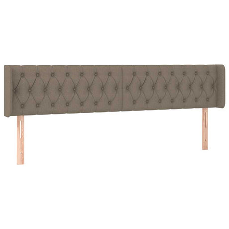 Vidaxl hoofdbord met randen 183x16x78 88 cm stof taupe